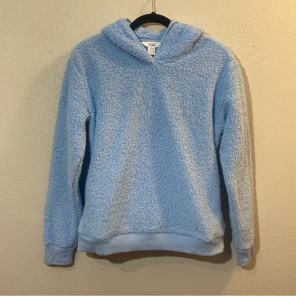 Athleta Girl - Fuzzy Light Blue Hoodie Size XXL 16